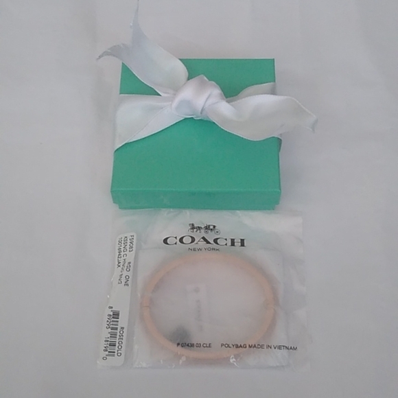Coach Kissing C Hinged Bangle Bracelet, Rose Gold - Picture 3 of 5